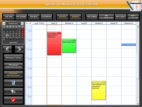 Gestmag Beaut: Gestion fine du planning par cabine, collaborateur, etc. -- 13/03/12