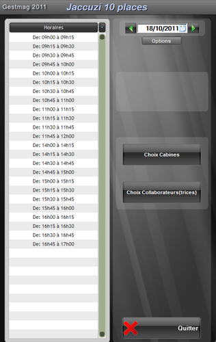 Horaire libres d'une salle