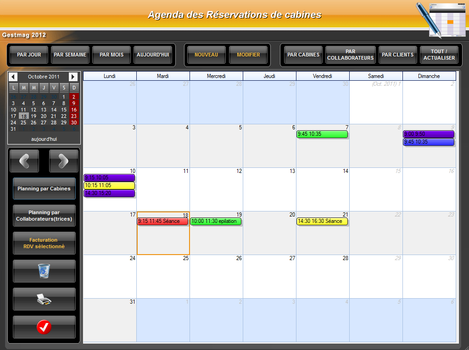 Planning de la semaine