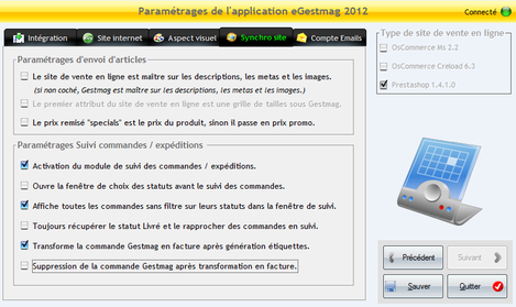 eGestmag, passerelle entre Gestmag et PrestaShop