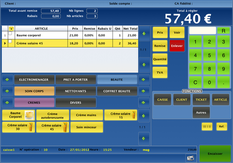 Logiciel de caisse Artifact