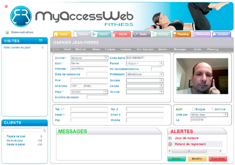 myAccessWeb : fiche client