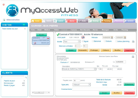 myAccessWeb : contrat et accs aux sances