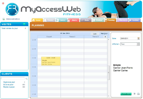 myAccessWeb : planning