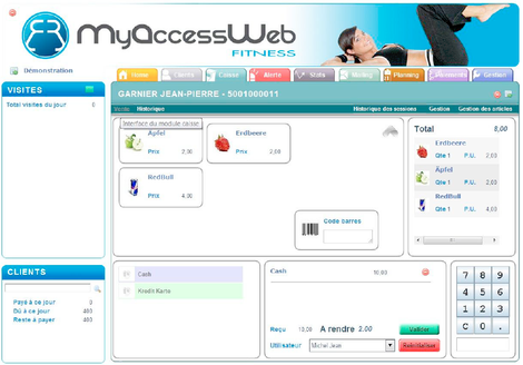 myAccessWeb : cran de caisse