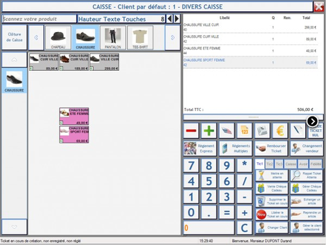 O2C TPVcommerce : l'écran de caisse