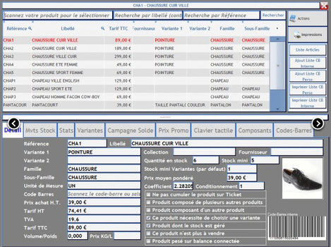 O2C TPVcommerce : fiche article