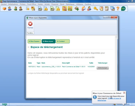 Sage update : mise  jour automatique