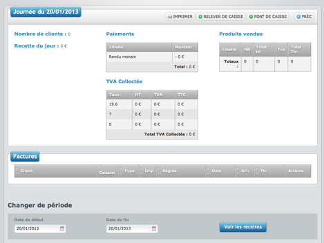 eCaisse: logiciel de caisse en ligne avec gestion de planning et de promotions -- 20/01/13