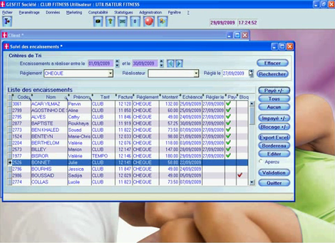 GesFit, logiciel de gestion de salle de sport