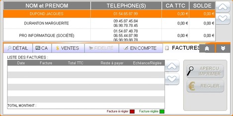 Gestion des clients