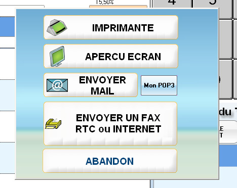 A2GI-Caisse * : Possibilit de valider une vente sans faire de ticket - Envoi d'une facture par email ou fax sans quitter l'cran de caisse (5) -- 05/05/08