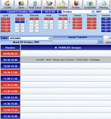 Planning et prise de rendez-vous