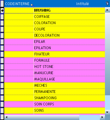 Arte Beaut, spcialis dans les mtiers de la beaut: Prestations et familles de prestations - Calcul des frais d'une prestation - Type de client affect  une prestation (2) -- 04/11/07