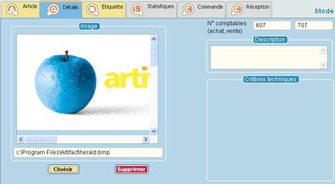 Critres techniques, description, et image d'un article