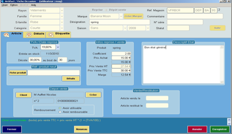 Artifact * : Gestion simple et efficace d'un dpt-vente! -- 22/10/10