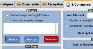 Logiciel de caisse Artifact : les photos