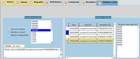 Artifact * : Fiche article avec traabilit des numros de srie (34) -- 27/02/12