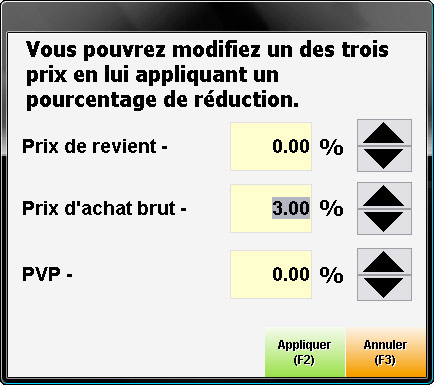 Modification des prix d'une srie d'articles dans Blitz *