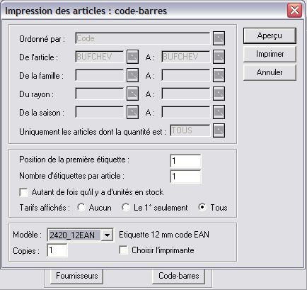 Ciel Point de Vente: Impression d'tiquettes - Publipostage et Emailing (26) -- 08/11/06