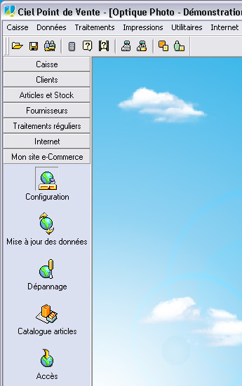 Configuration du site web marchand (e-commerce) de Ciel Point de Vente