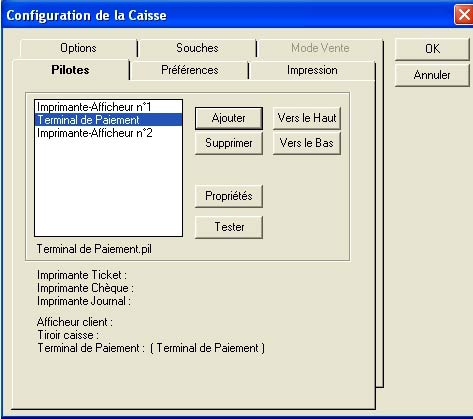 Ciel Point de Vente : Périphériques de caisse - Driver OPOS - Étiquette code-barres - Identification du client (11) -- 15/06/06