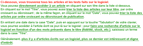 explications sur les articles