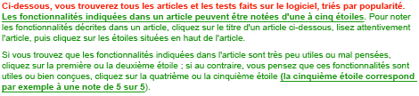 explications sur les notations de fonctionnalits