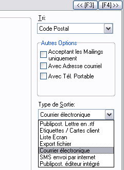 Paramètres pour l'envoi d'un emailing avec Firstmag *