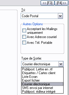 Paramtres pour l'envoi d'un emailing avec Firstmag *