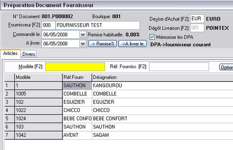 rapprovisionnement sur vente avec Firstmag *