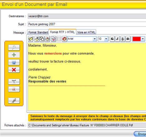 gestmag 2006 : envoi d'un email gestmag 2006 : envoi d'un email