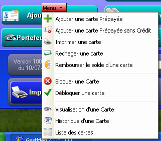 logiciel de caisse gestmag 2006 42 : cartes prépayées