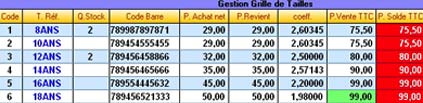 logiciel de caisse gestmag 2006 : les prix d'une fiche article