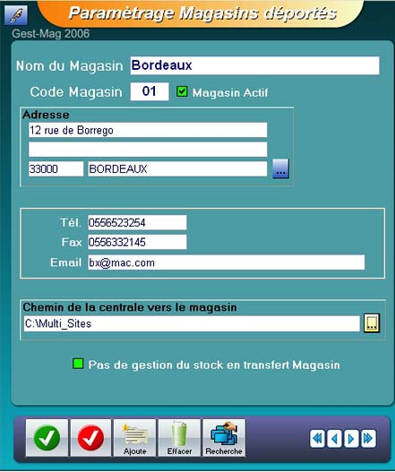 Gestmag Multi Sites : change de donnes entre le sige et les magasins - Cot d'une solution multi-sites (24) -- 21/04/06