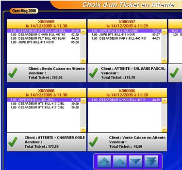 logiciel de caisse Gestmag 2006 : des ventes en attente