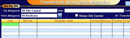 gestmag multi-sites : transfert entre magasins