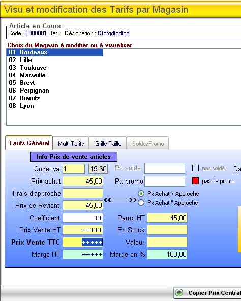 gestmag multi-sites : tarification par magasin