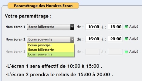 Basculement automatique d'cran en fonction de l'heure