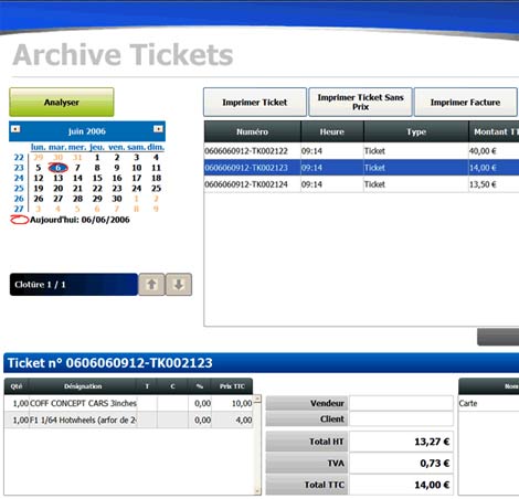 logiciel de caisse globalpos retail : impression des tickets de caisse