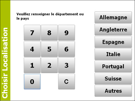 Slection du dpartement au moment de la vente