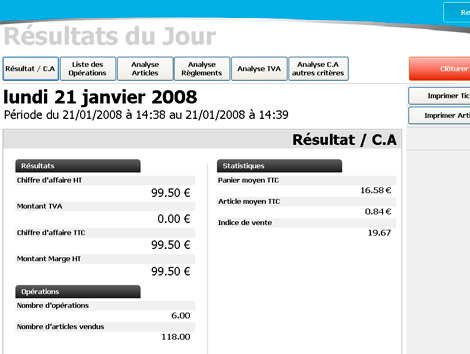 GlobalPos Cash *, le concurrent direct de la caisse enregistreuse: Clture de caisse et statistiques (5) -- 06/06/18