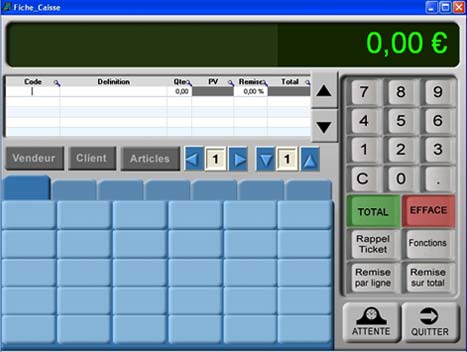 logiciel de caisse gosshop : écran de vente
