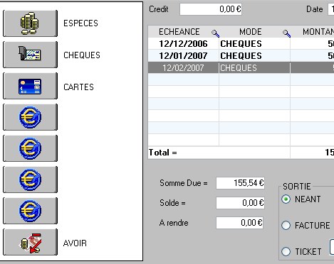 Gosshop * : Encaissement - Chques diffrs - Remise en banque (11) -- 12/12/06