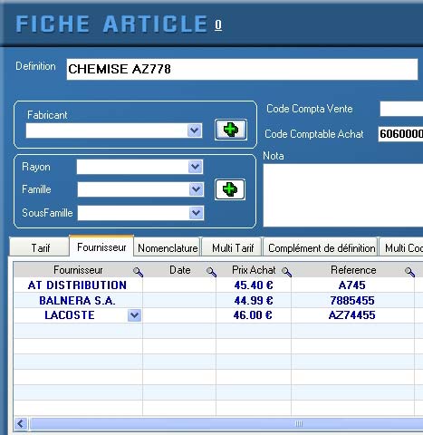 Gosshop : plusieurs fournisseurs par fiche article