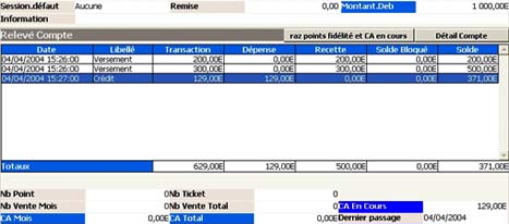 logiciel de caisse innopos : relevé de compte