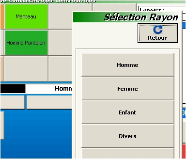 logiciel de caisse innopos : les rayons