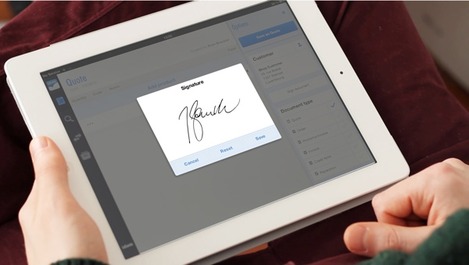 signature sur l'iPad