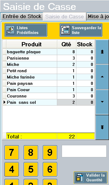 Saisie des pertes dans MenCom *