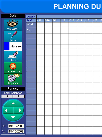 Planning du personnel